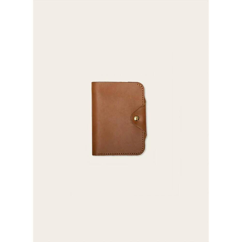 NEW WP STANDARD unisex leather snap passport travel wallet in tan